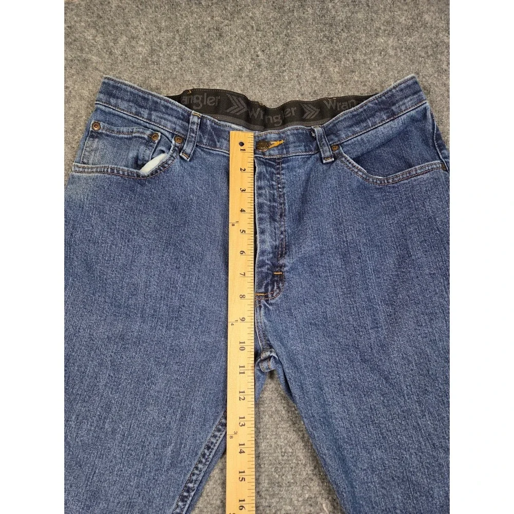 Wrangler Regular Fit Jeans Mens 36x29 Blue Denim‎ Straight Leg Stretch Comfort